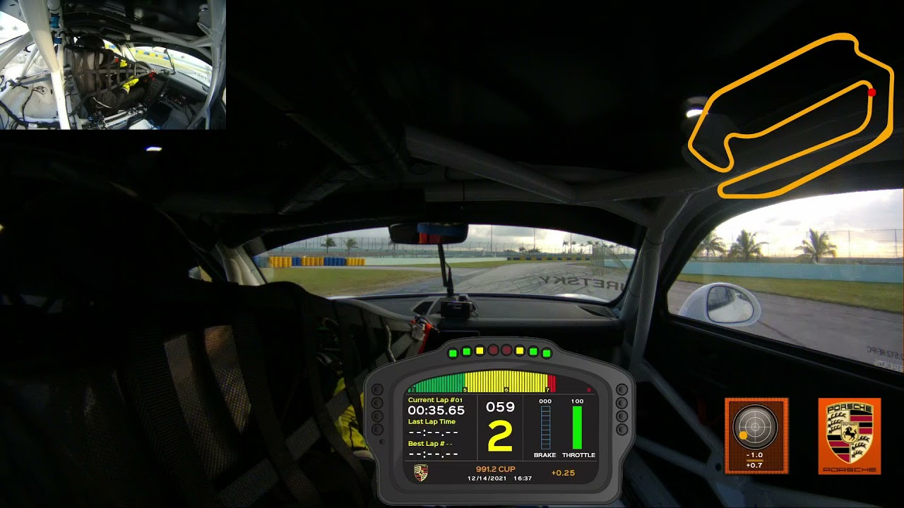 991.2 Porsche GT3 Cup Fast Lap at Homestead w/Infield