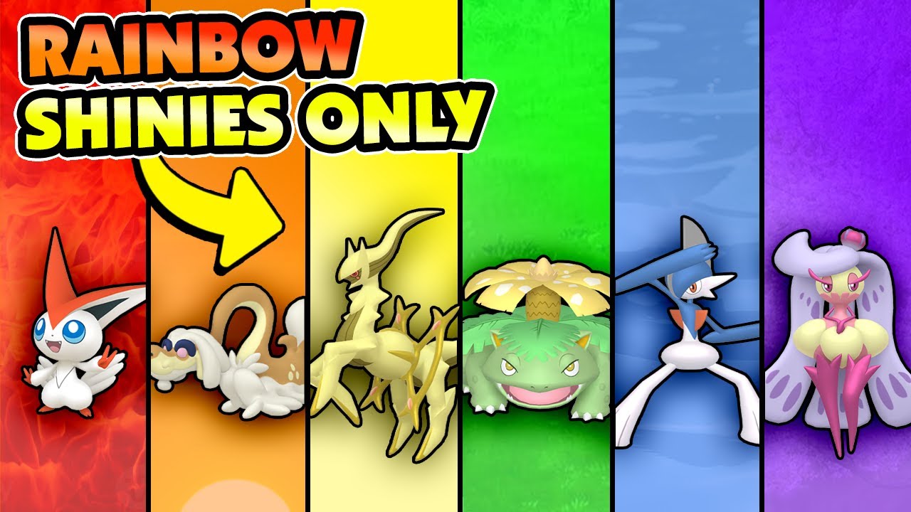 Pokemon Ultramoon but I Can ONLY Use a Team of Rainbow Shinies!