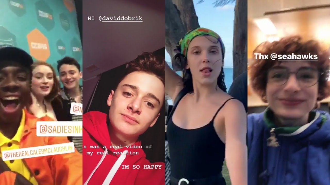 Stranger Things Cast Instagram Stories / December 2018