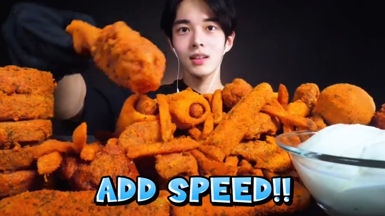 ChanSori🍗 Asmr BHC SIDE n FRIED CHICKEN | add speed.