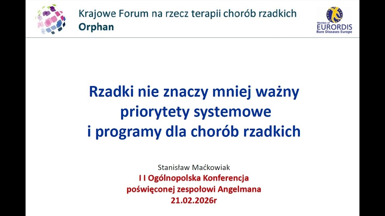 Stanisław Maćkowiak (KFO) - II Ogólnopolska Konferencja poświęcona zespołowi Angelmana