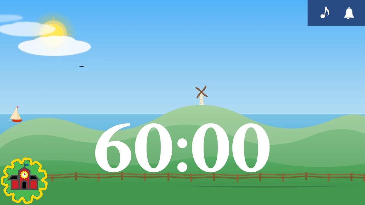 60 Minute Spring Classroom Timer 🌷 Relaxing Meadow Ambiance (Music & Alarm)