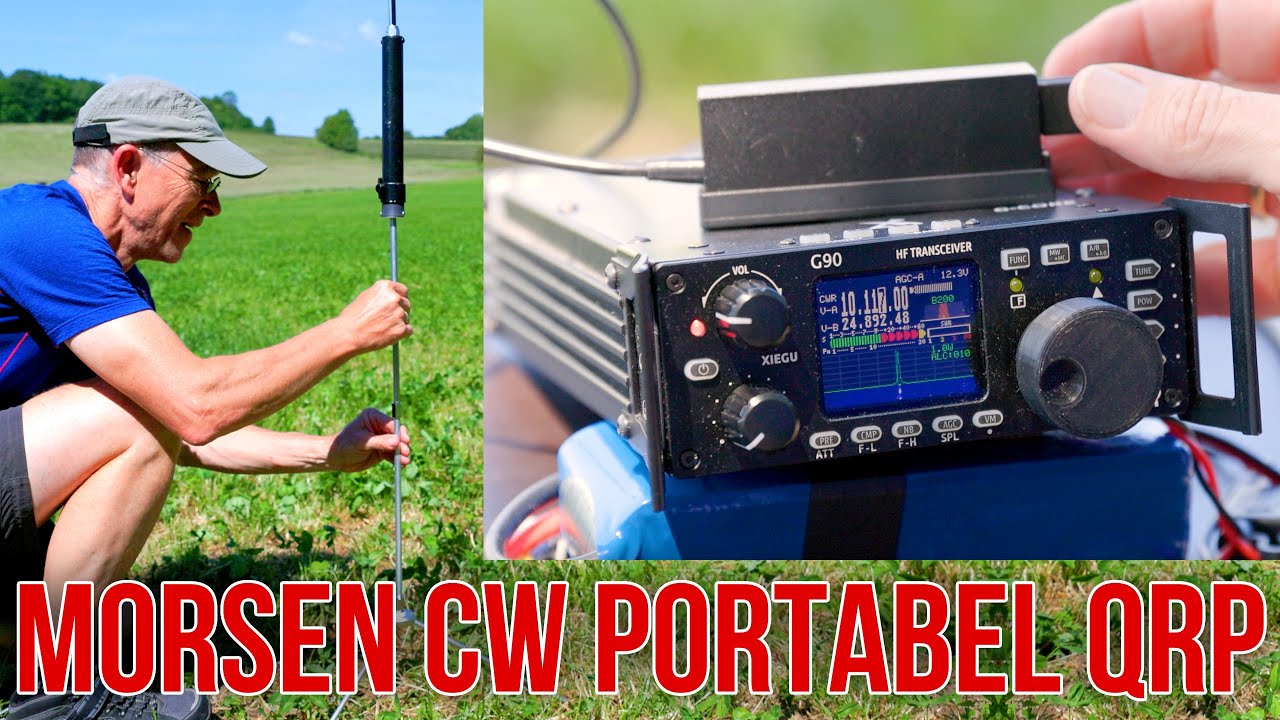 F74 - Georg DF9ZV zeigt und erklärt seine portable QRP Fahrradstation - Aufbau und Morse Betrieb.