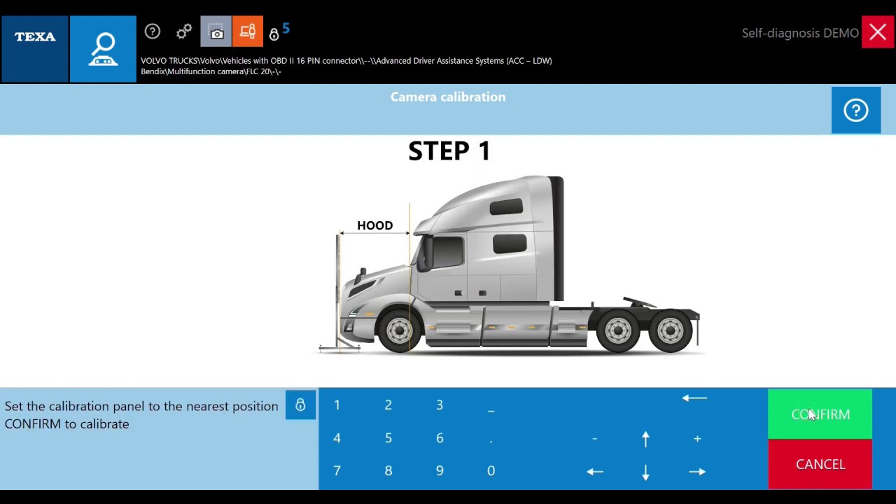 TEXA IDC5 TRUCK - VOLVO ADAS CALIBRATION