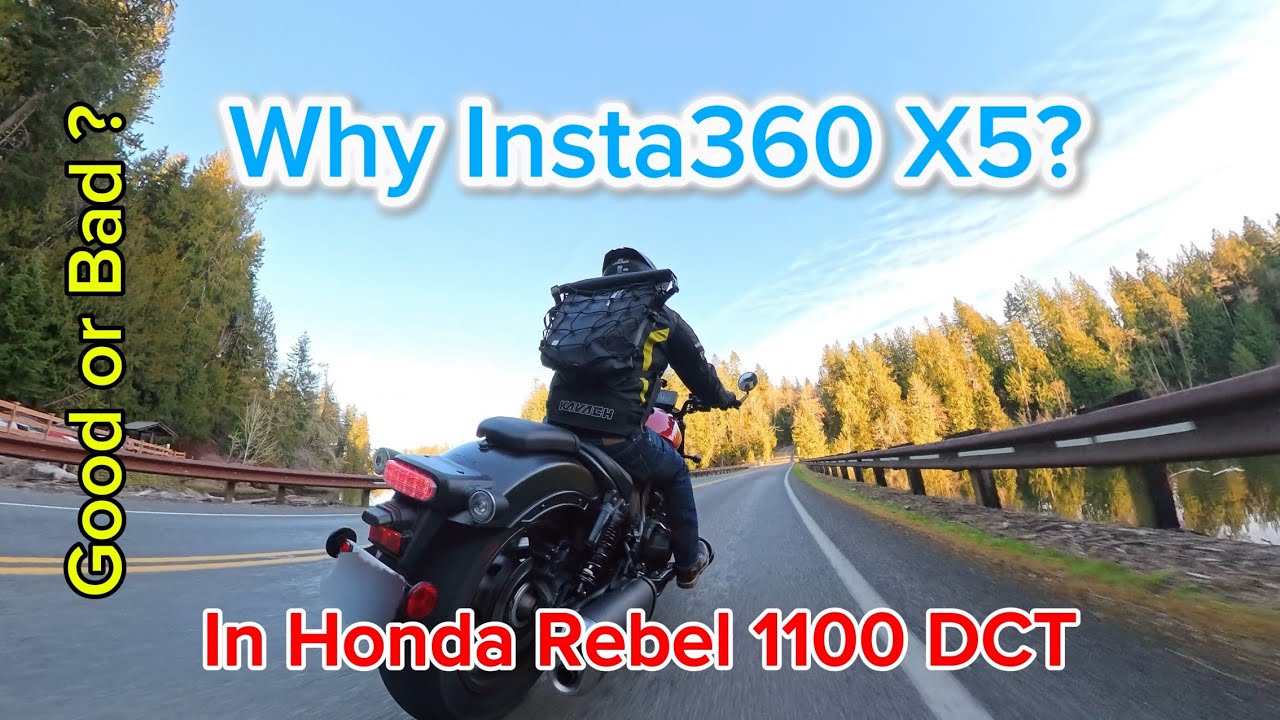 Использую Insta360 X5 для съёмки поездки на Honda Rebel 1100 DCT | Насколько хорошо получилось? #...