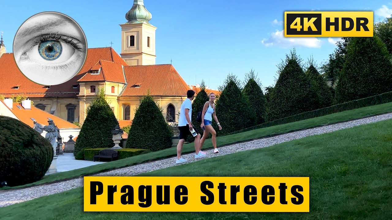 Czech Republic 4K Prague Walk: Hradčany Square to Vrtba Garden (Vrtbovsk&aacute; zahrada) 🇨🇿 HDR ASMR