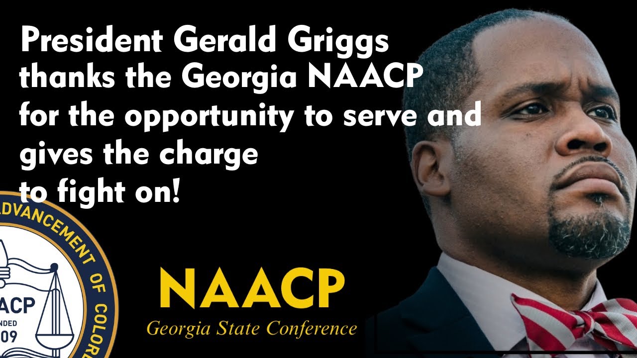 Past President Gerald Griggs gives his final address to the Georgia NAACP as President 