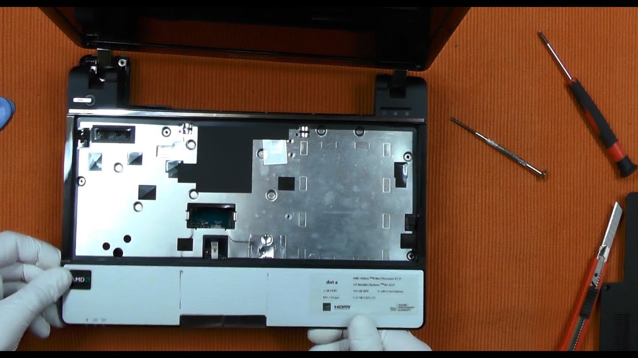 Repair Packard Bell (Dot A) Acer 1830 One 721 Disassembly Fan Cleaning