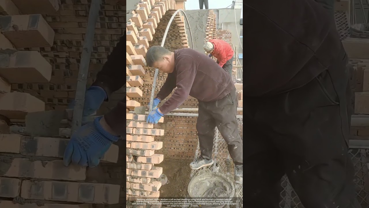 Building Arched Cave Homes with Red Bricks : Ancient Techniques Alive