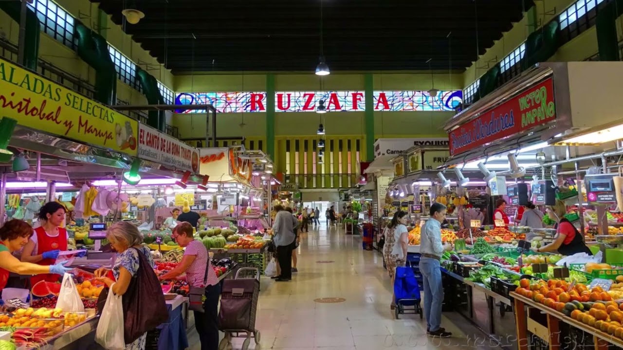 Sonido Ambiente de un Mercado Interior de Alimentos 🍖🥑 // Multitud Comercio Efecto de Sonido