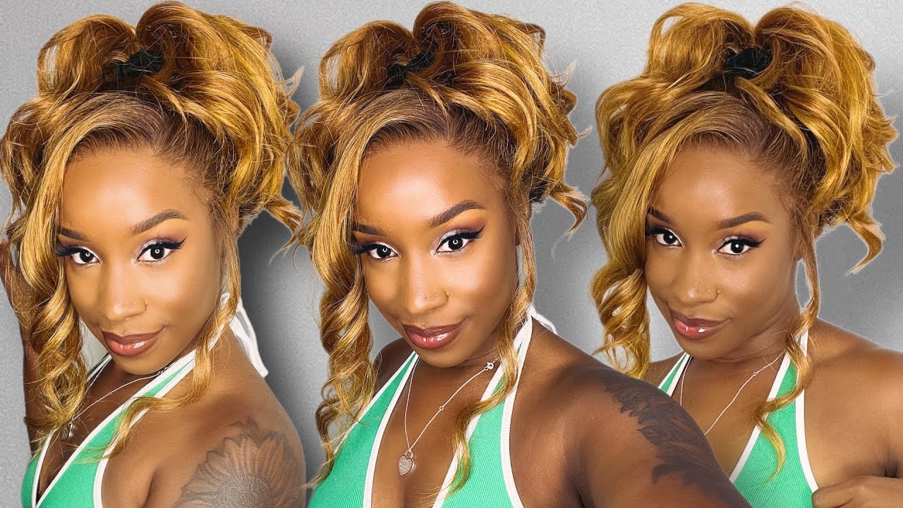 How To Style a QUICK Up-do with a Synthetic Wig| feat. Outre Perfect Hairline Freya