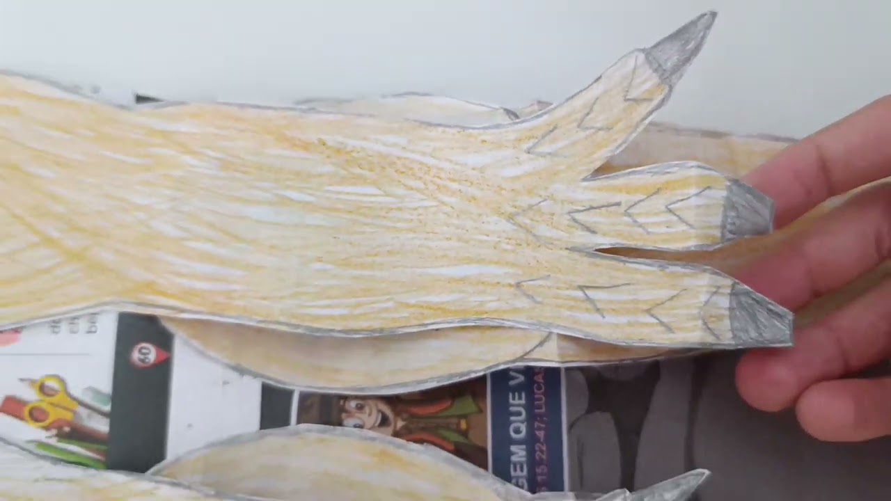 Como fazer o distortetus Rex de papel passo a passo