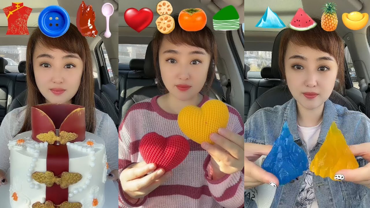 Asmr eats emojis, eats them in big mouth, the co-pilot eats emojis🧀🧈#food #shortvideo #Eat emotic