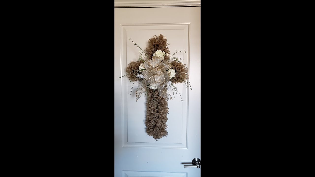 dollar tree cross wreath