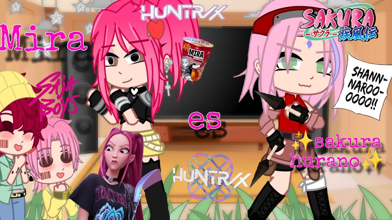 •Huntrix y saja boys reaccionan a mira es Sakura hurano• /No original/pedido de una seguidora/