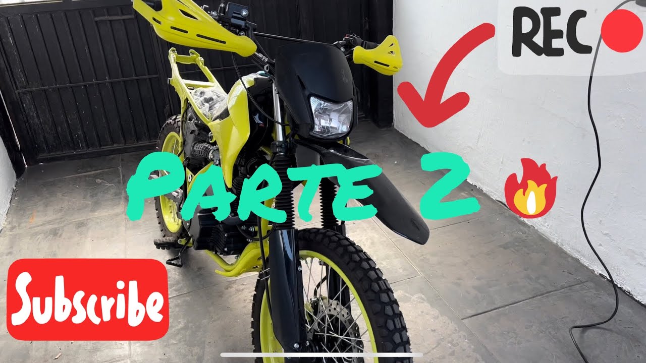 Proyecto Dm 200 Enduro parte 2 (Tira Led, escape, popotes, colín y asiento) || chcn Life