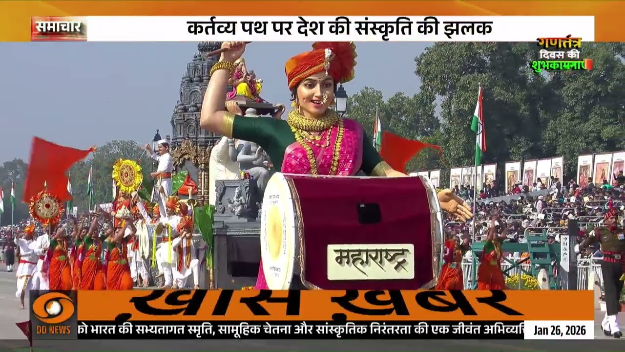 Samachar | कर्तव्य पथ पर प्रगति और सैन्य शक्ति का अनोखा संगम और अन्य खबरें | Republic Day