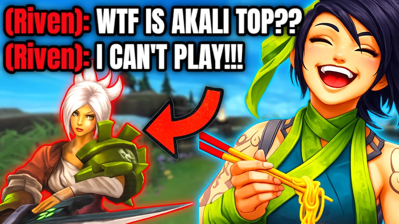 Акали &mdash; абсолютный контрпик для Ривен прямо сейчас (1200 LP EUW)