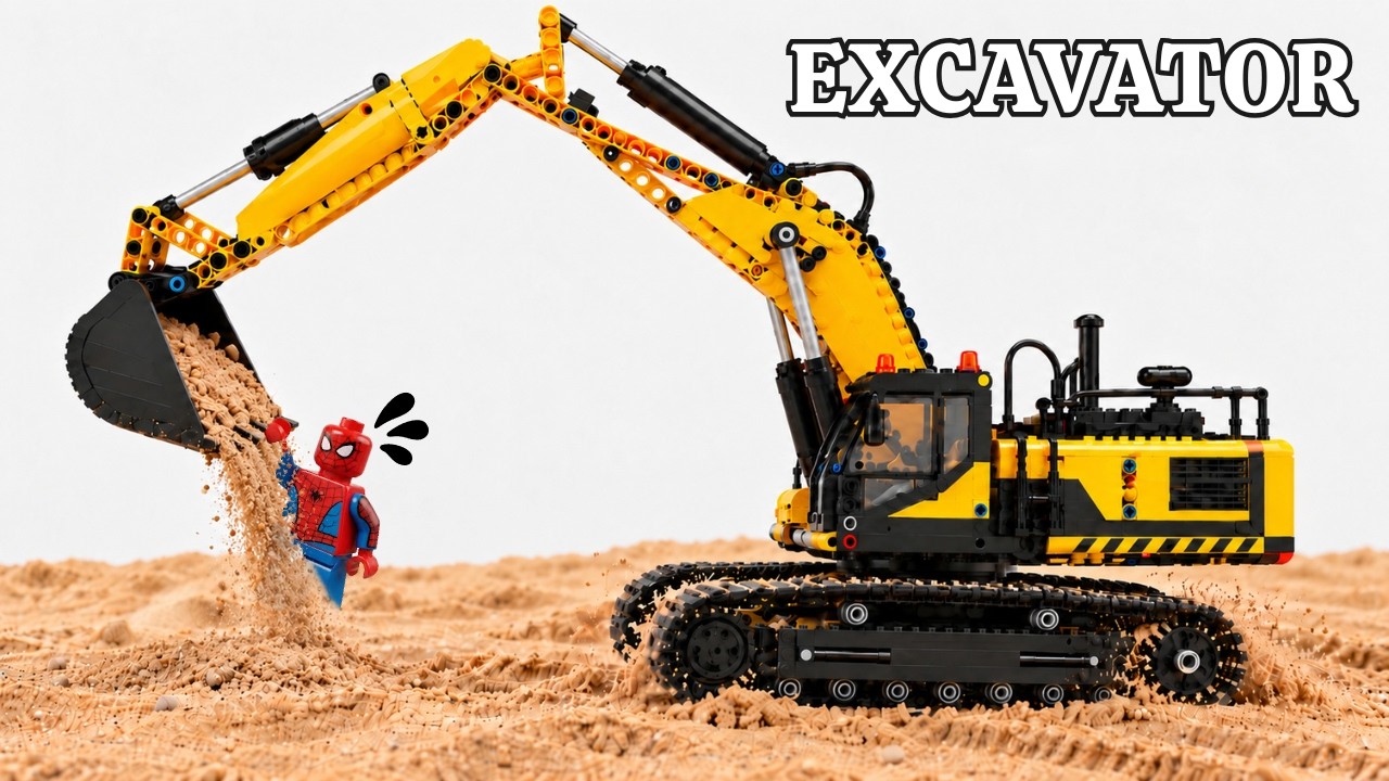 LEGO Technic Excavator Build With Moving Parts | FM Lego Technic