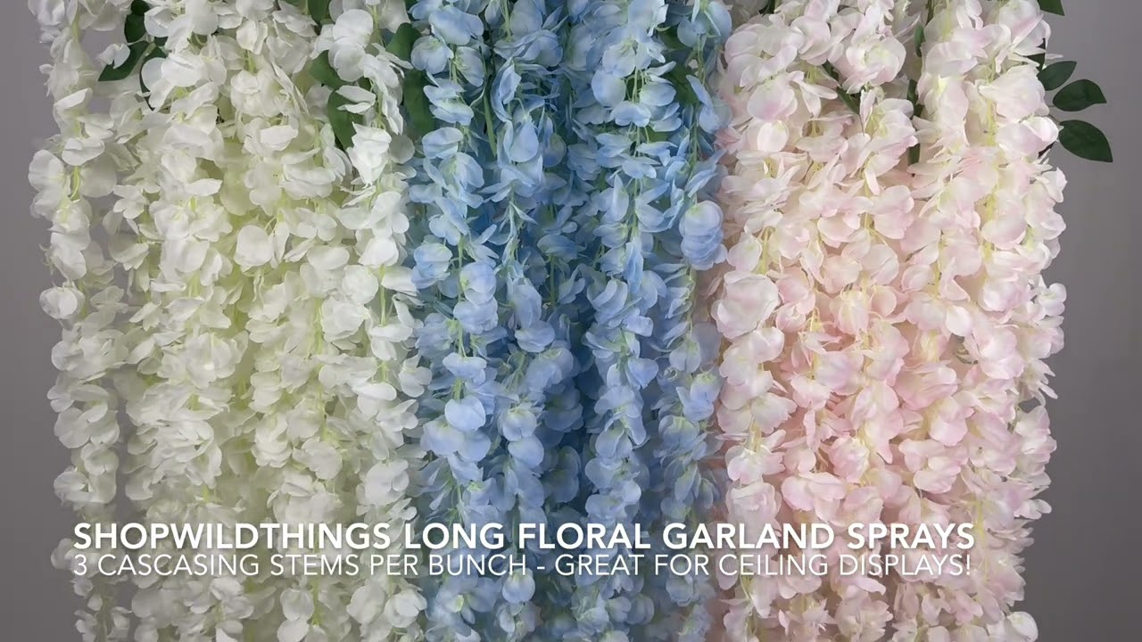 ShopWildThings Draping Artificial Floral Garlands - Make Big Floral Ceiling Full of Hanging Flowers