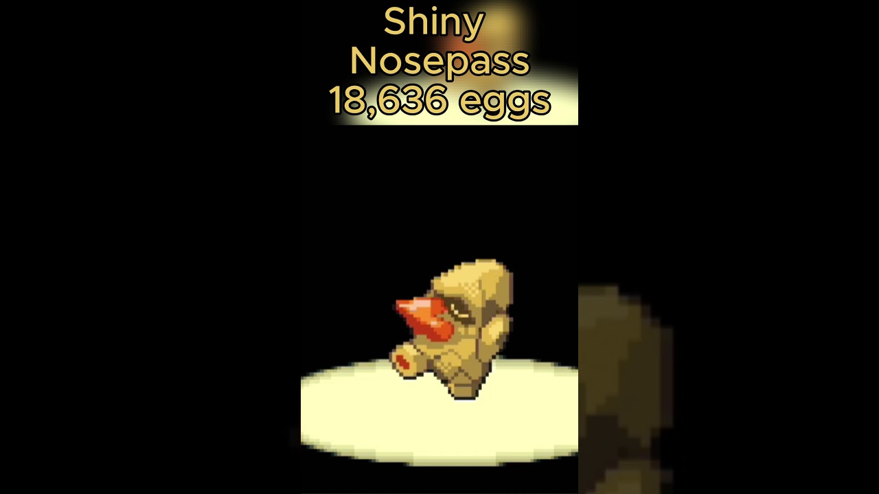 Shiny Nosepass in Emerald after 18,636 eggs  #shinyhunting #pokemon #shinyalphapetilil