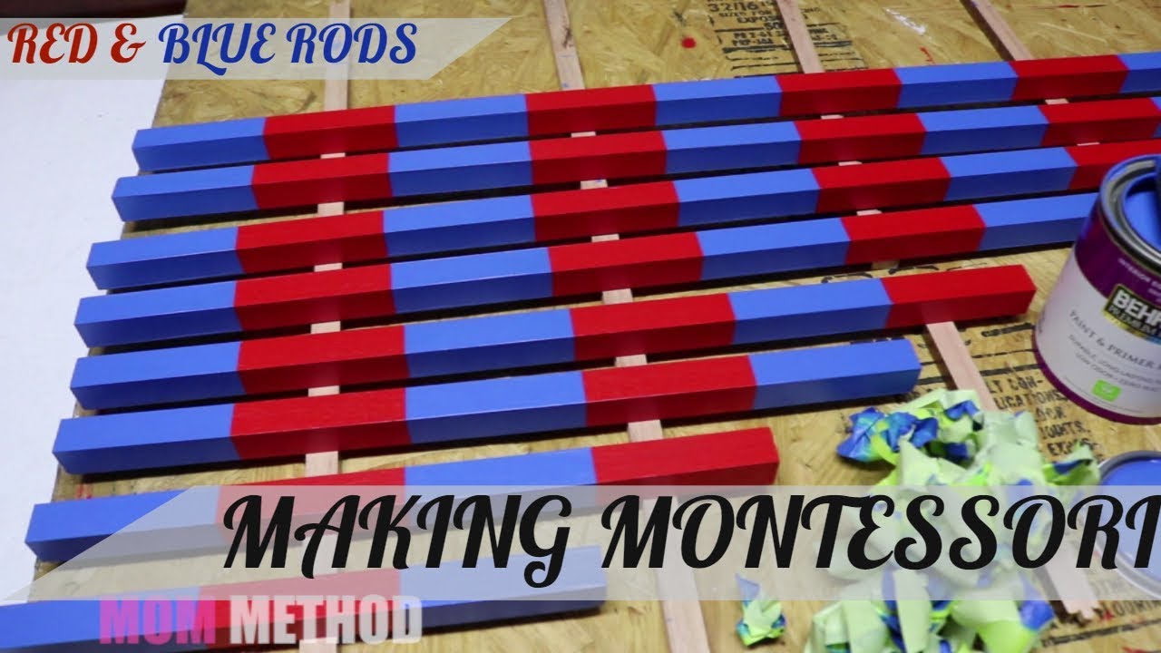 DIY - Red and Blue Counting Rods - MAKING MONTESSORI (E01)