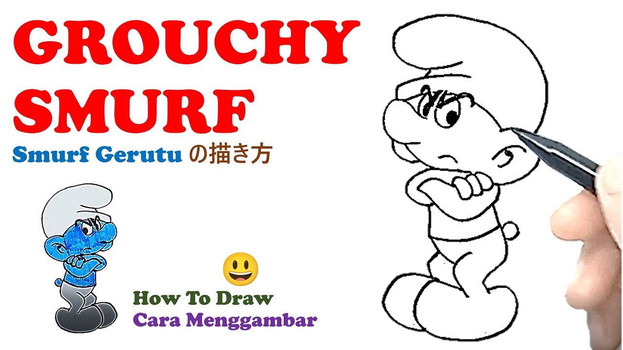 Cara Menggambar Smurf Gerutu / How To Draw 