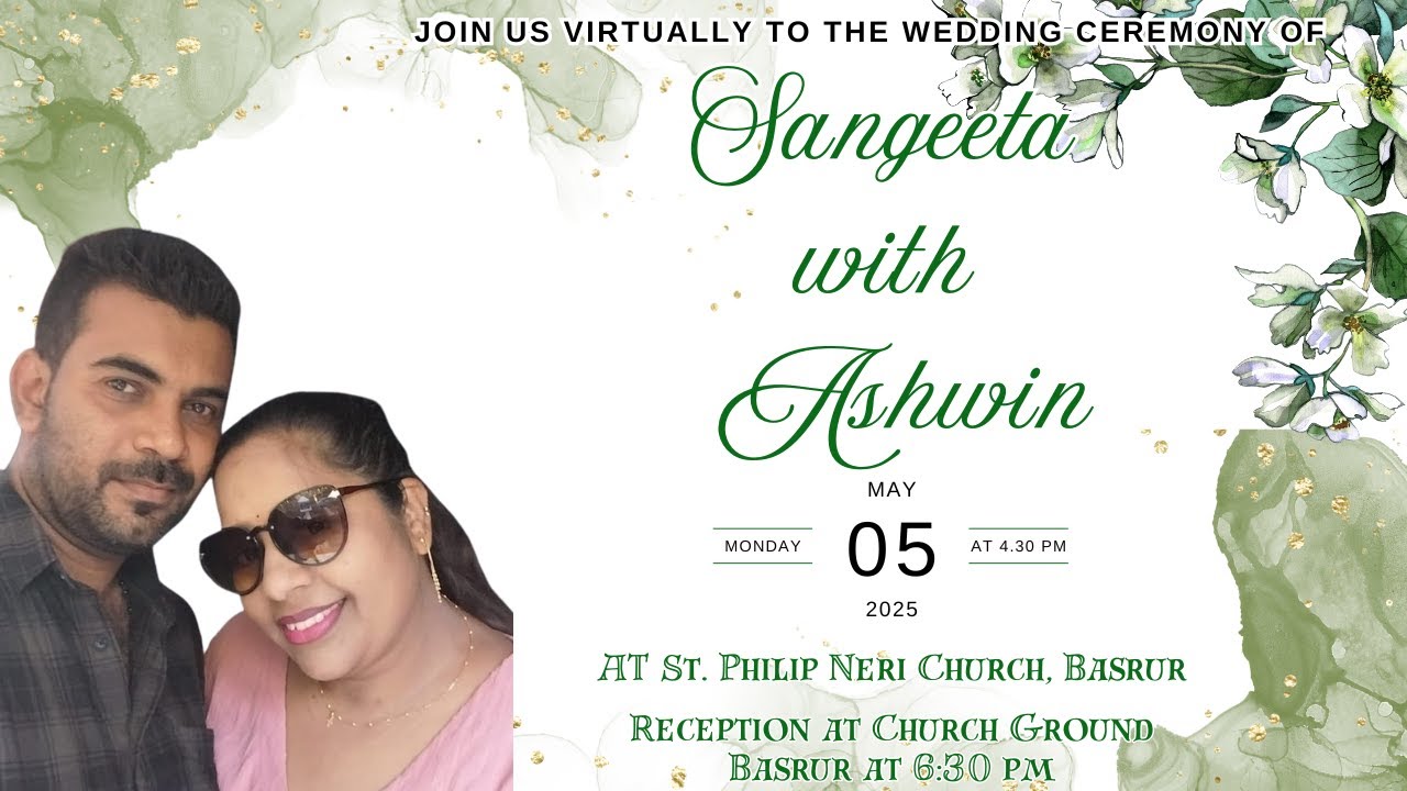 Wedding Ceremony of Sangeeta with Ashwin | 05.05.2025 | St. Philip Neri Church, Basrur