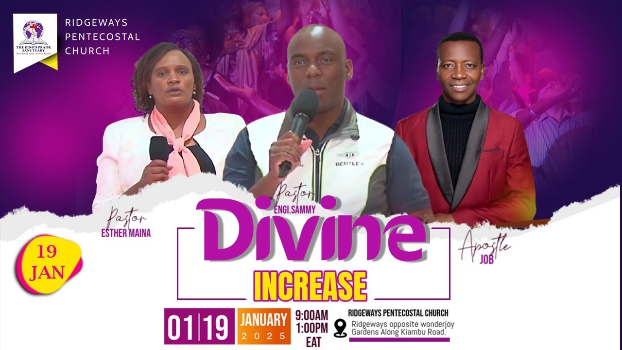 RIDGEWAYS PENTECOSTAL CHURCH LIVE STREAM - SUNDAY MAIN SERVICE (DIVINE INCREASE),JANUARY 19TH, 2025.