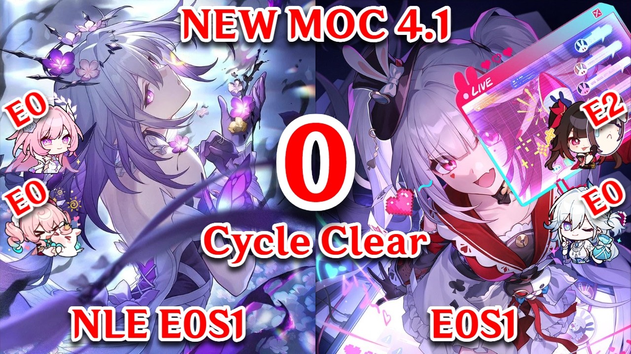 NEW 4.1 Memory of Chaos 12 - E0S1 Castorice x E0S1 Sparxie True 0 Cycle Clear | Honkai Star Rail