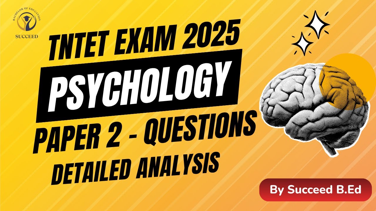 TET Exam 2025 | Psychology | உளவியல் | Detailed Analysis | Answer Key