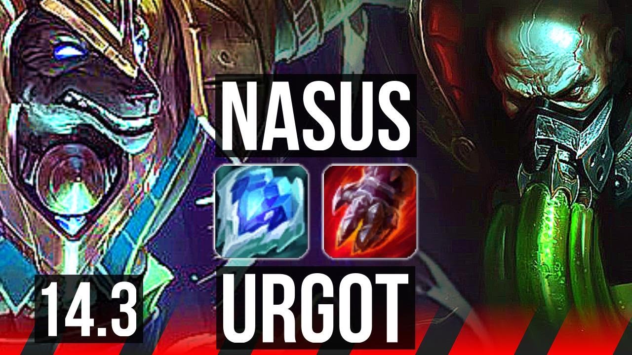 NASUS vs URGOT (TOP) | Rank 4 Nasus, 900+ games | KR Grandmaster | 14.3