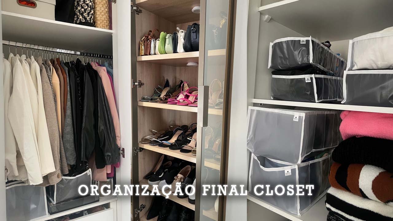 Organização final do guarda roupa: dicas, dobras, organização com colmeias e mais | Carine Reis