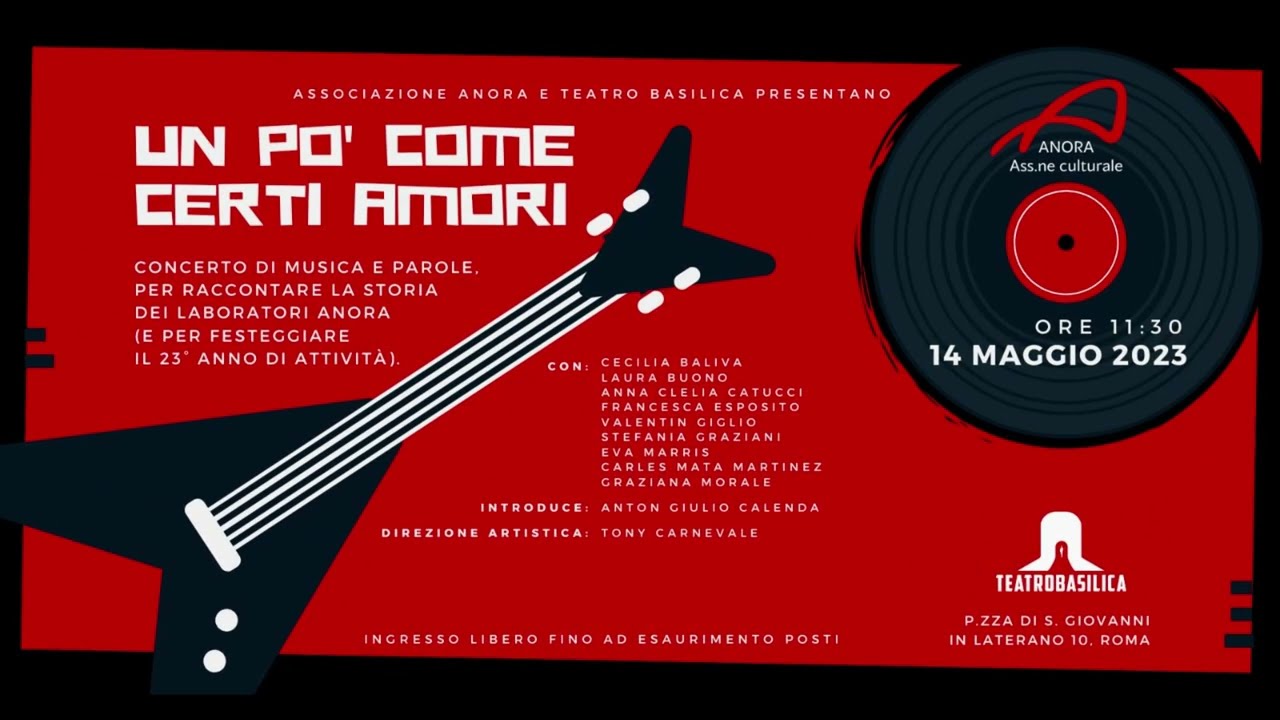 Un Po’ Come Certi Amori | A Theatrical Narrative–Concert from the ANORA Labs