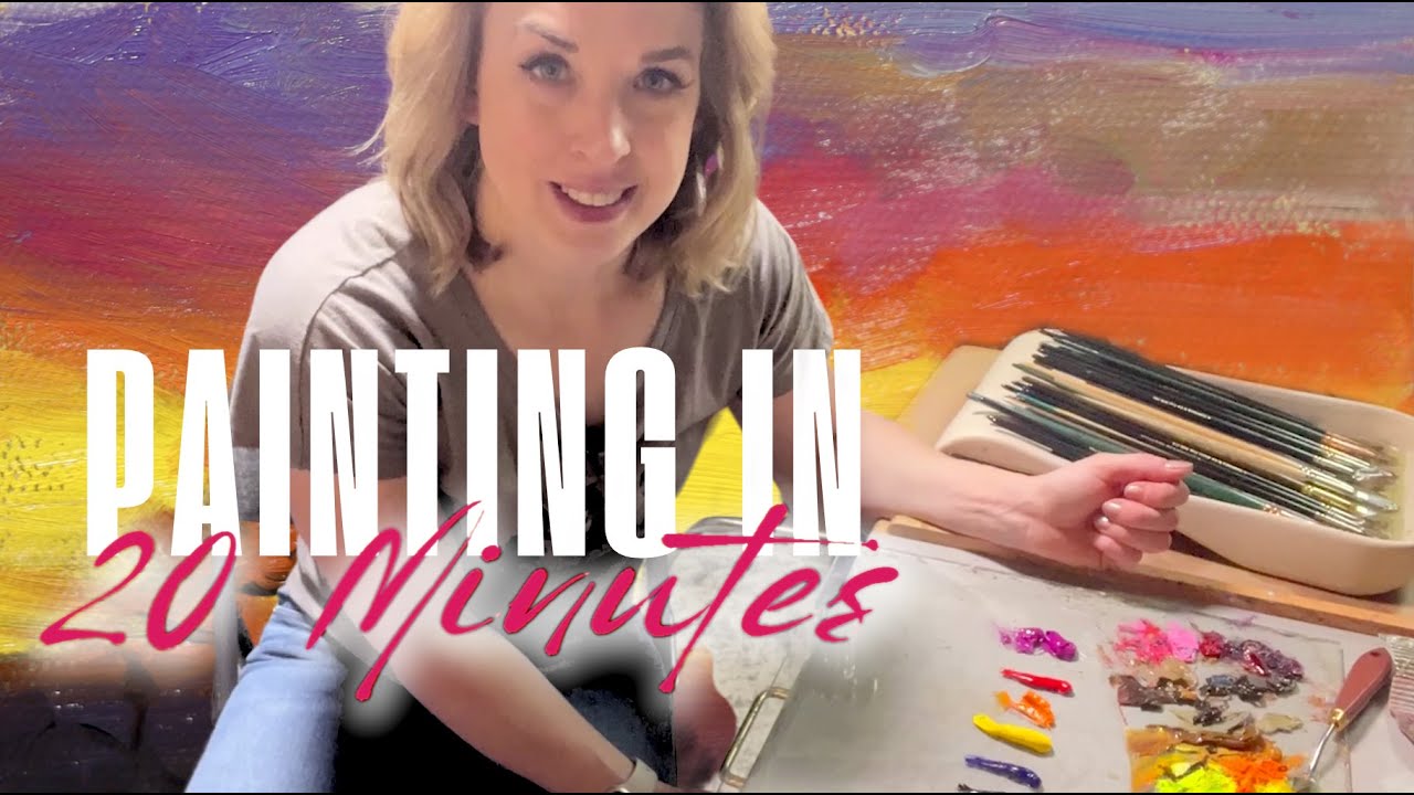 20-минутная живопись! Видео 3 — Зимний рассвет маслом #20minutepainting #paintingtutorial