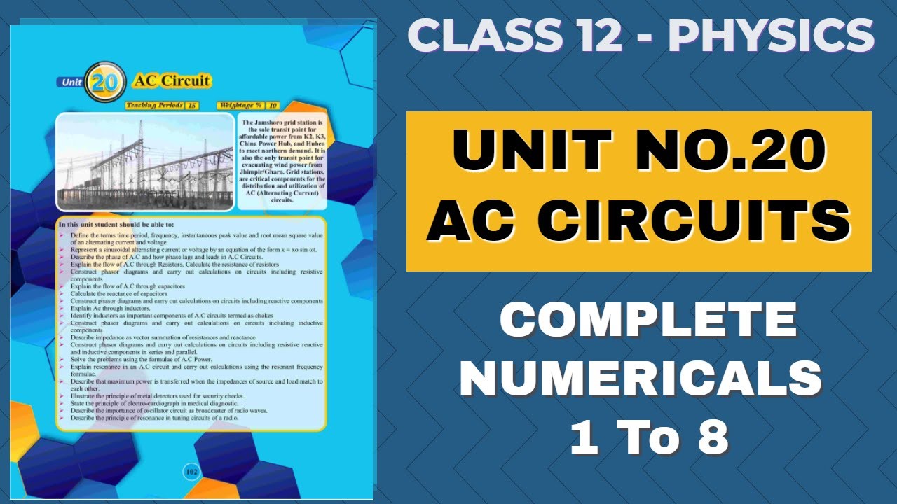 XII Physics Solved Numericals | Ch# 20 AC Circuits