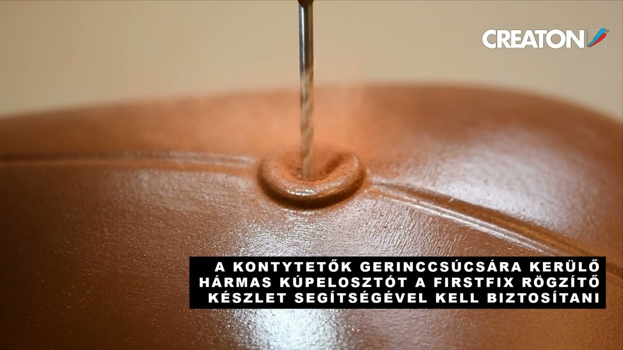 A CREATON taréjszellőző rendszer, FIRSTFIX rögzítéssel