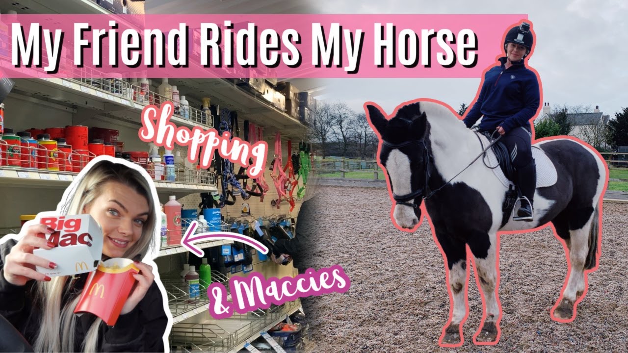 My Friend Rides My Horse, Shopping & Naughty Smokey | Barn Vlog | Lilpetchannel