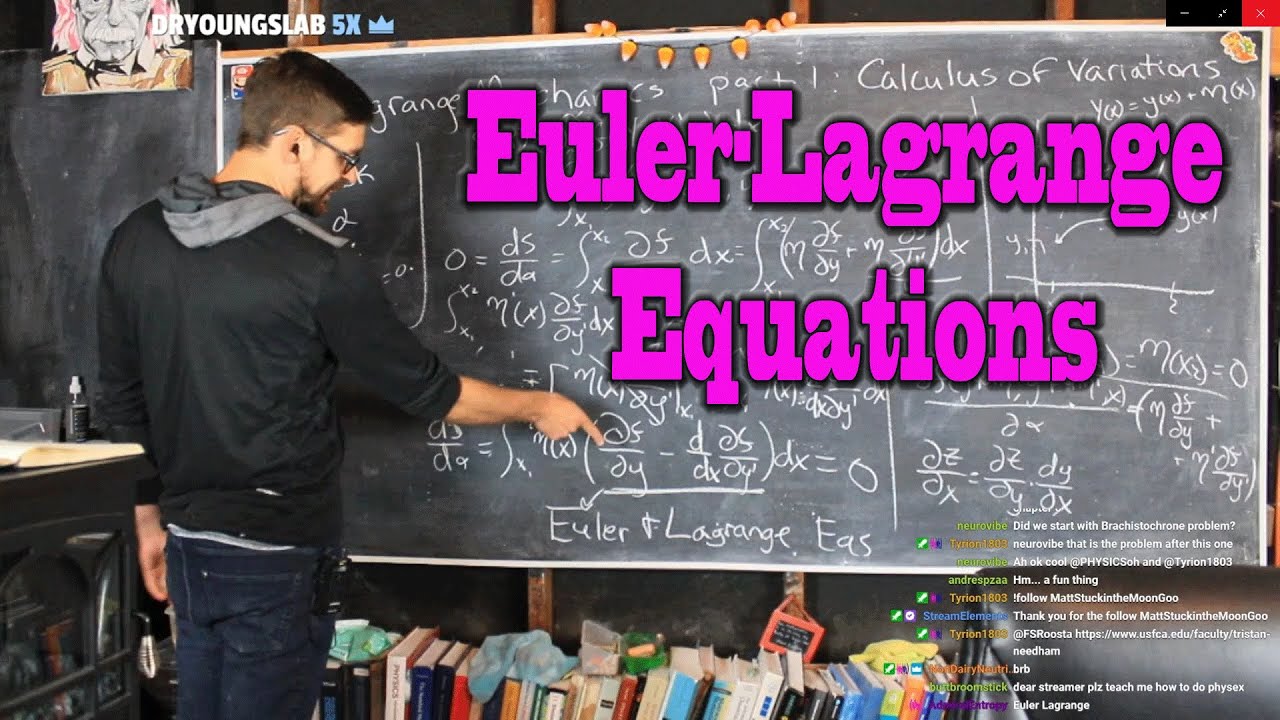 Lagrangian Mechanics: Calculus of Variations and Euler-Lagrange Equations.