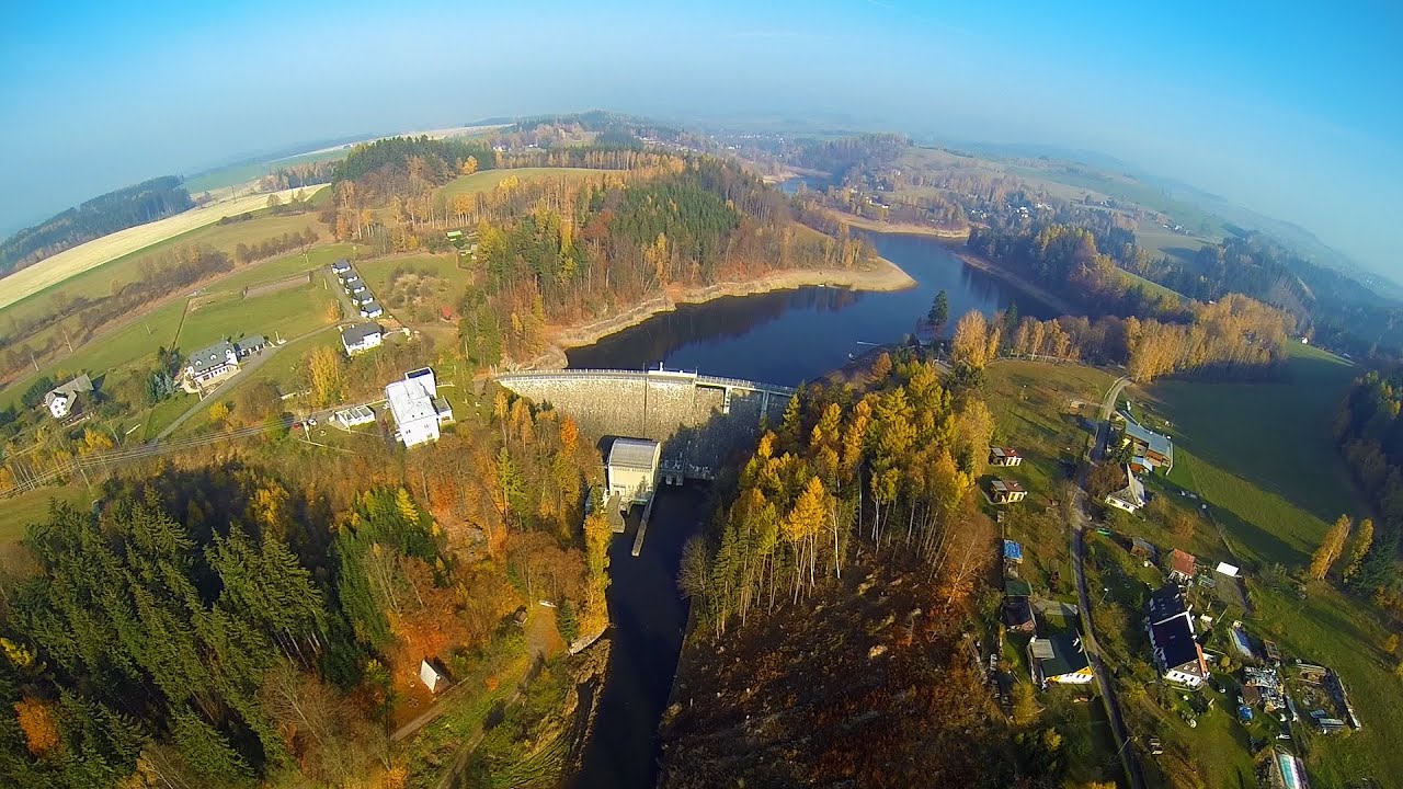 Vodní nádrž Pastviny - podzimní sucho 2015