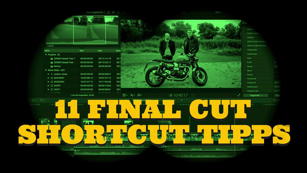 11 Final Cut Pro X Shortcut Tipps für schnelleren Workflow