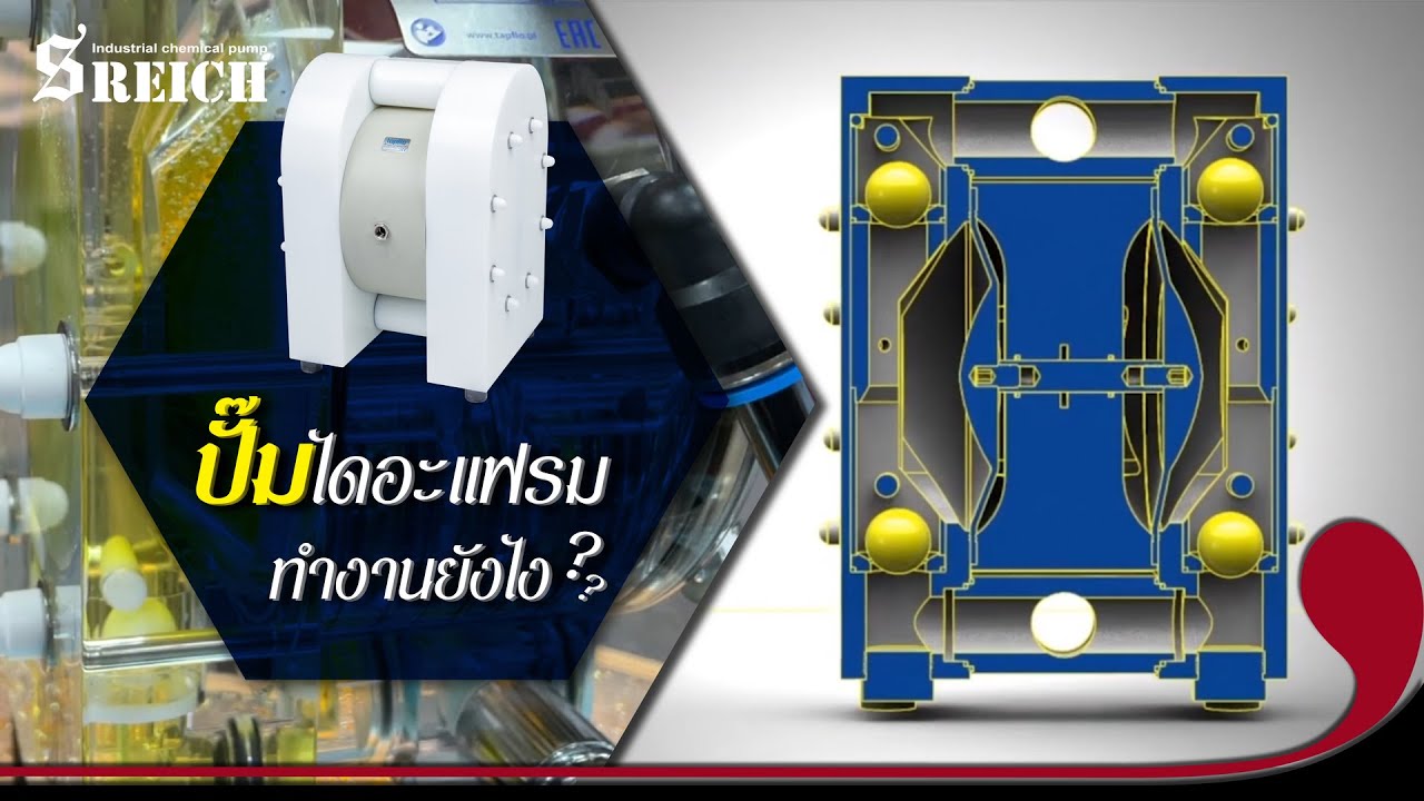 ปั๊มไดอะแฟรม (Diaphragm pump) ทำงานอย่างไร ปั๊มแท็ปโฟล (Tapflo)