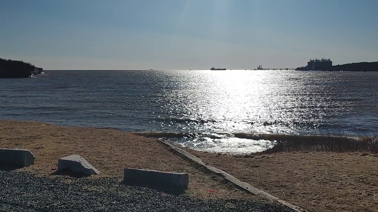 Saint John New Brunswick, Mispec beach on the Bay of Fundy.