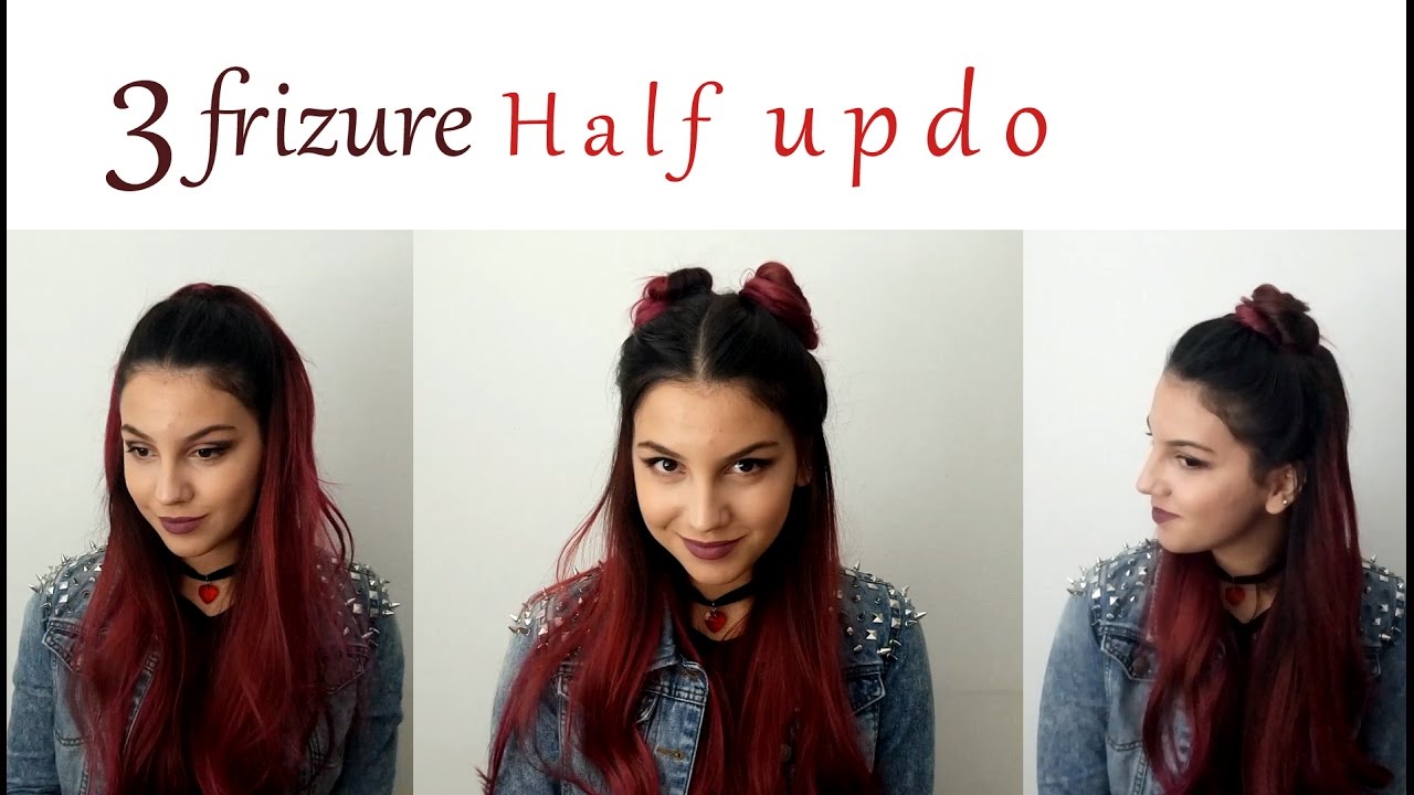 3 frizure za svaki dan half updo