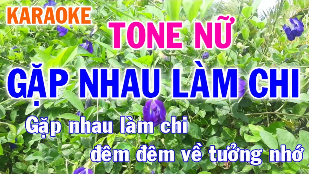 Karaoke Gặp Nhau Làm Chi Tone Nữ Nhạc Sống - Phối Mới Dễ Hát - Nhật Nguyễn