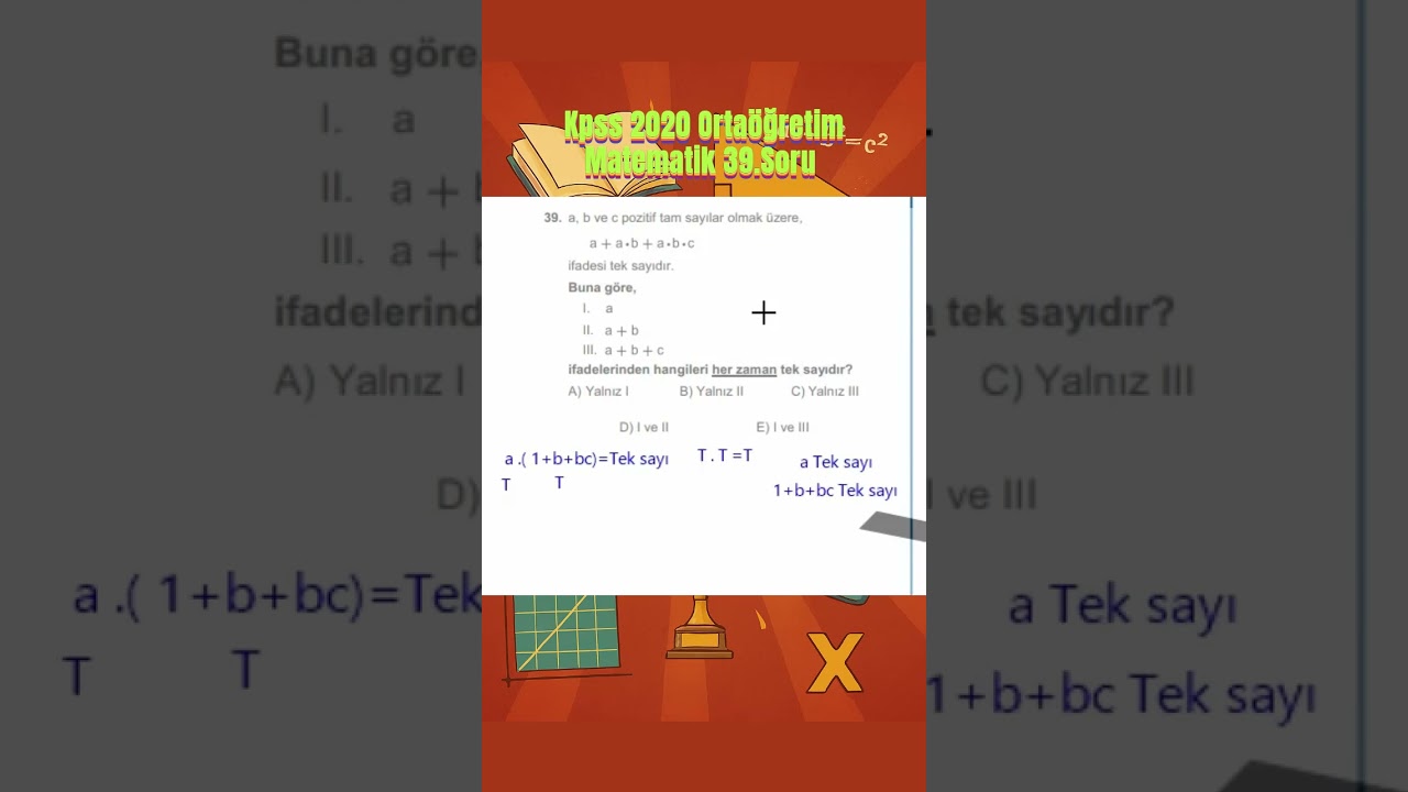 KPSS 2020 Ortaöğretim Matematik 39.Soru 