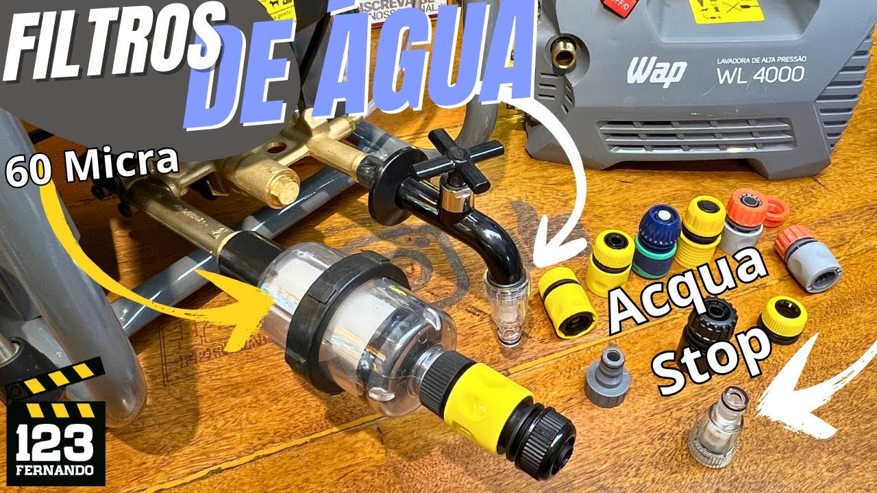 PODE SALVAR SUA LAVADORA! Filtro de água 60 micra p/ lavadoras de alta pressão e Lavadora de Roupas
