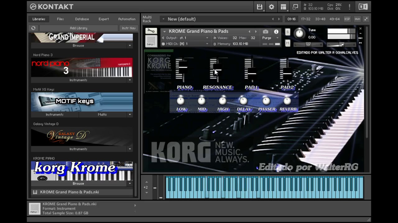 Krome Grand Piano e Pads - (813MB) | Link na Descrição