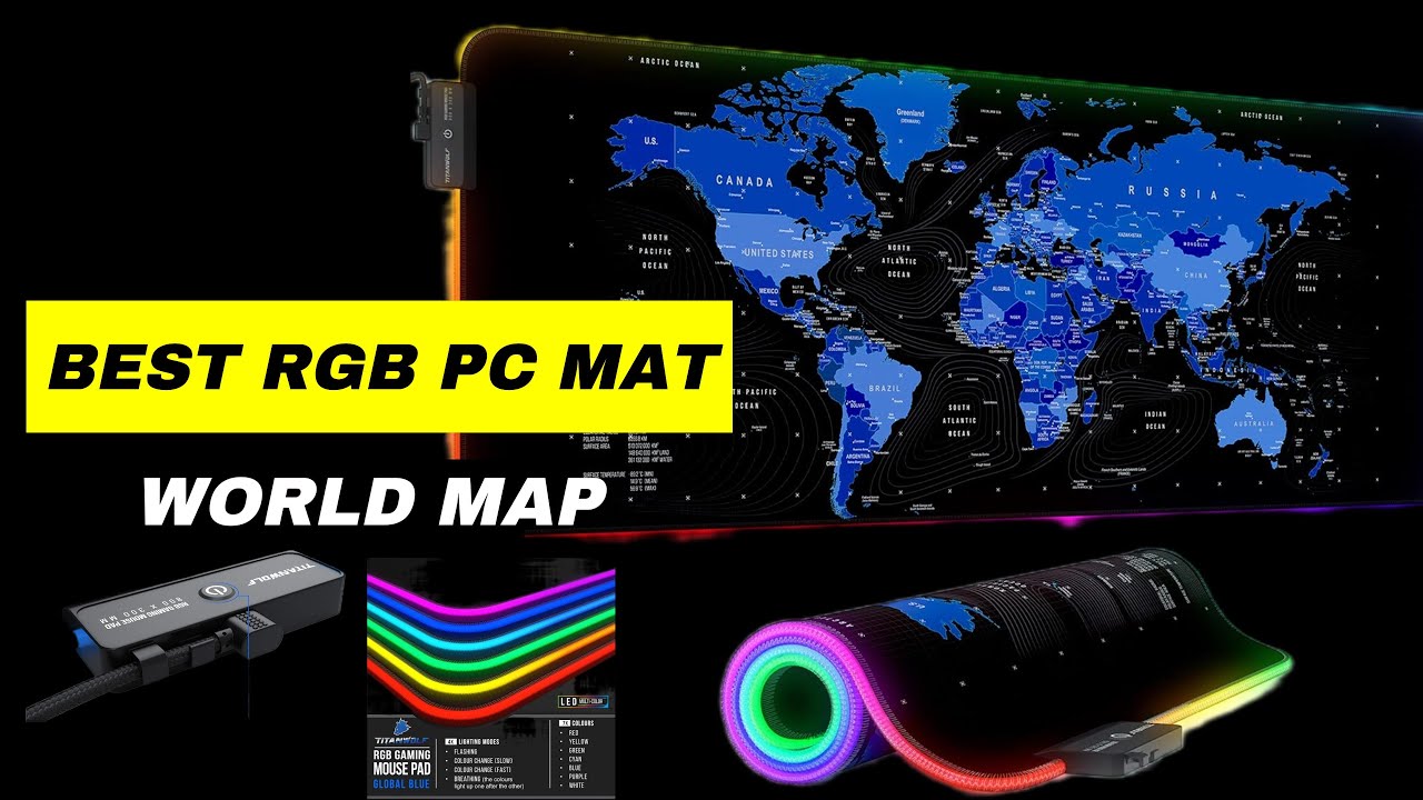 World Map RGB Pad - Titanwolf keyboard mouse Pad  - unboxing and setup!