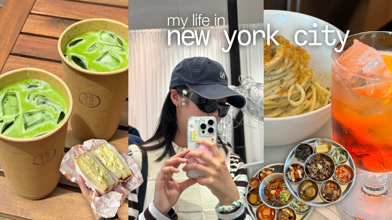 nyc vlog | matcha, brooklyn, korean food, social media famous restaurants and cafes, stationary